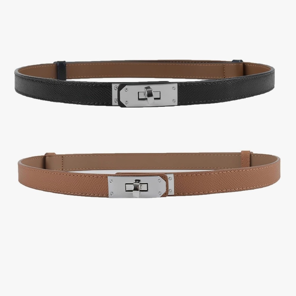 Women’s Genuine Leather Belt Set Adjustable Waist 19.5-35.5”